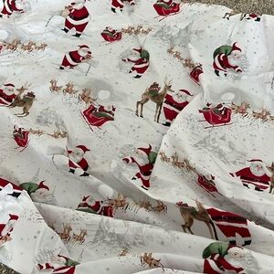 🎅 Pottery Barn Santa Crib Toddler Sheet EUC